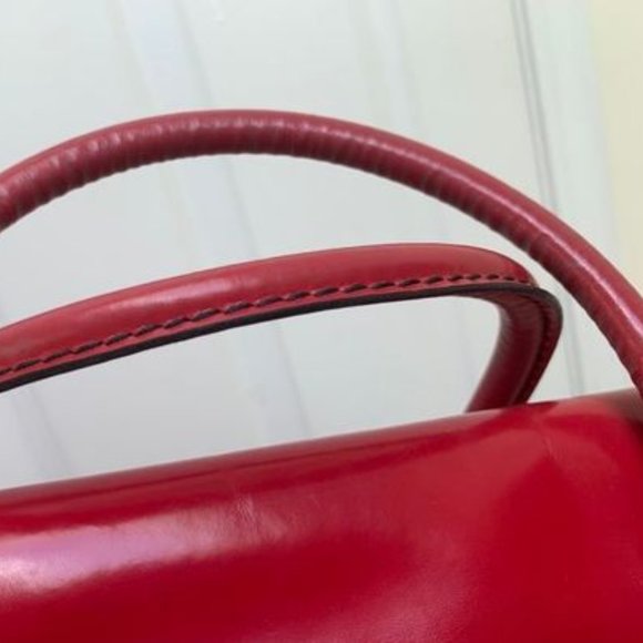 Gucci Red Coated Canvas and Leather Large Dialux Queen Bow Tote Bag - Picture 14 of 15